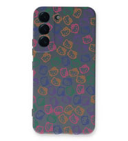 Samsung Galaxy S22 Plus Uyumlu Lansman Kılıf Hello Kitty Tasarımlı İçi Kadife Kapak-Gri (Şeffaf)
