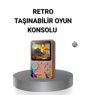 Retro Taşınabilir Oyun Konsolu 500 Klasik Oyunlu, 3.0 İnç Renkli Ekran