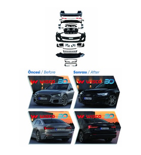 Audi A6 2019-2024 Tampon Seti Komple Ön Arka Black Edition 4K0807065 Wisco