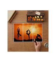 Günbatımında Yoga Tasarımı 240 parça Ahşap Puzzle Ahşap Kutuda MP06678