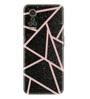 General Mobile GM 21 Pro GM 22 Pro Plus Kılıf Desemli Silikon Pembe Şeritli Mermer 1312