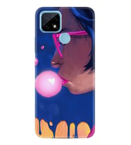 Realme C11 C21 C21Y C25Y C11 2021 Kılıf Desemli Silikon Sakız ve Kız 1767