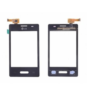 Lg E400 Ön Cam Dokunmatik Touch Lens  A+++Orjinal Kalite (Siyah)