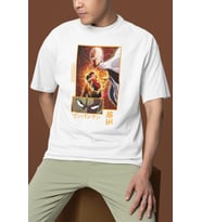 One Punch Man Saitama Baskılı Unisex Oversize Anime Dizi Karakter Tişört