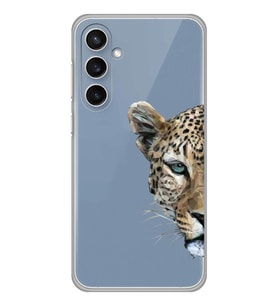 Samsung Galaxy S23 FE Uyumlu Kaplan Desenli Şeffaf Telefon Kılıfı
