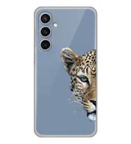 Samsung Galaxy S23 FE Uyumlu Kaplan Desenli Şeffaf Telefon Kılıfı