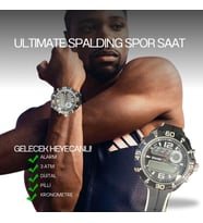 SPALDING SP-51 DİJİTAL SPOR SAAT (Siyah - Beyaz)