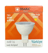 (1 Adet) Osaka 7W (50W) Sarı Işık (3000K) G4 Duylu (İğne Bacak) Led Çanak Ampul