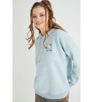 Lisanslı Baskılı Kapüşonlu Fit Yeşil  Sweatshirt