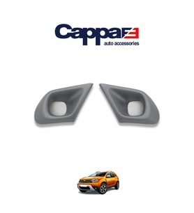 CAPPAFE Dacia Duster Sis Farı Çerçevesi Mat Gri 2018 ve Üzeri