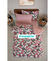 ETE HOMETEX TEK KİŞİLİK WELSOFT YORGAN 155X215CM GEOMETRİK DESEN PUDRA 8696474231755