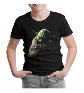 Star Wars - Yoda 3 Siyah Çocuk Tshirt