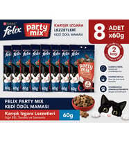 Felix Party Mix Karışık Izgara Lezzetleri Kedi Ödül Maması 8x60gr