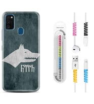 Samsung M21 M22 M23 M30 M31S M32 Kılıf Kablo Koruma Spiral Silikon Göktürk 2 1411