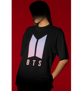 Tasarım BTS Müzik Grubu Baskılı Unisex Oversize Tişört