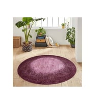 Eliana Home Baskılı, Yıkanabilir Kaymaz Taban Yuvarlak Halı LNA7045 120x120 cm (Kırmızı)