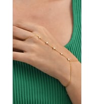 Gümüş altın yaldızlı zirkon taşlı kuzey yıldızı şahmeran SGTL13037GOLD