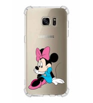 Samsung Galaxy S7 Edge  Köşe Korumalı Antişok Kapak Minnie Mouse Tasarımlı Şeffaf  Kılıf