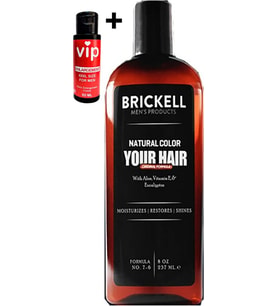 Brickell 237 ml Erkeklere Özel Saçsakal Beyazlıkgiderici Şampuan + Vip Erkekler Için Büyütücükalınla