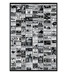 Italyan Gazetesi Kült Filmler Reklamları Tablo Ahşap Poster Dekoratif