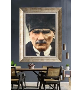 Gümüş Çerçeveli Atatürk Tablo za329