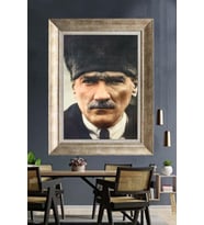 Gümüş Çerçeveli Atatürk Tablo za329
