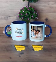 Anneler Günü Hediyesi Kupa Bardak Lacivert Fotoğraflı