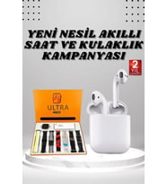 7 Kordonlu Akıllı Saat Ve 2.Nesil Kulaklık Yüksek Ses Kaliteli Uzun Pil Ömrü