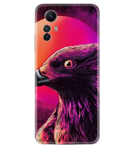 Xiaomi Redmi Note 12S Kılıf Silikon Desen Özel Seri Red Eagle 1752