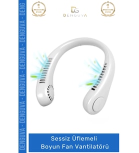 #BoyunVantilatörü USB Şarjlı Taşınabilir Mini Sessiz Giyilebilir Şisel Serinletici Üflemeli Boyun Fa