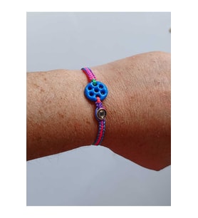 Güzel Yedi Göz Süryani Nazar Taşı Unisex Bileklik Farklı Renkler (Siyah)