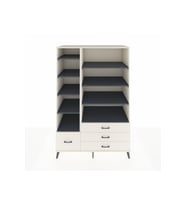 Kronos Dolap 9 Raflı 4 Çekmeceli  132x59x195 Aytaşı-Antrasit/Aytaşı