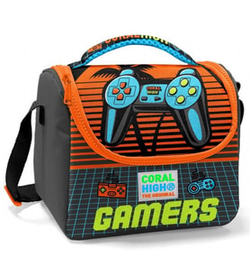 Coral High İlkokul Beslenme Çantası - Erkek Çocuk - Gri Kırmızı Gamers