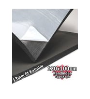 Araç Oto Ses Isı 13mm Kauçuk Izolasyon Karavan Yalıtım Malzemesi 120cmx100cm Levha Yapışkanlı