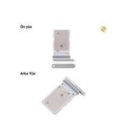 Samsung Galaxy S25 Ultra ile Uyumlu Sim İç Yuvası Çiftli Beyaz Çiftli sim yuvası ikili sim tepsisi çiftli sim aparatı dual sim çekmecesi