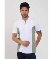Dufy Beyaz Erkek Slim Fit Düz Polo Yaka Tshirt - 105259