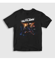 Presmono Unisex Çocuk Siyah Oyun Star Wars Outlaws T-Shirt 476927tt