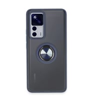 Xiaomi Mi 12t Pro Kılıf Montreal Yüzüklü Silikon Kapak - Lacivert