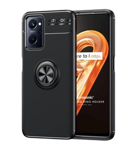 Microsonic Oppo A76 Kılıf Kickstand Ring Holder Siyah