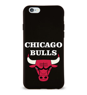 Apple iPhone 6 Plus Uyumlu Lansman Kılıf Chicago Bulls Tasarımlı Altı Kapalı İçi Kadife Kaplı  Kapak (Şeffaf)