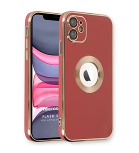 Microsonic Apple iPhone 12 Kılıf Flash Stamp Kırmızı