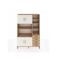 Hyperion Dolap 9 Raflı 4 Çekmeceli 4 Kapaklı 132x44x195 Çam-Aytaşı/Çam