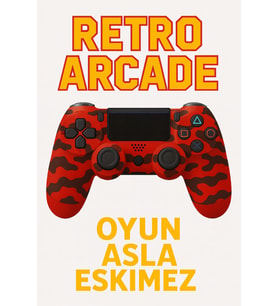 Yeni Nesil PS4 Kolu Kablosuz, Şarj Edilebilir, Ergonomik + Titremeli + Dayanıklı Oyun Dostu Kırmızı KAMUFLAJ