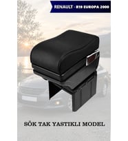 renault r19 europa 2000 kol dayama geniş model Lüks Yastıklı Siyah Deri