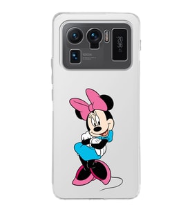 Xiaomi Mi 11 Ultra Uyumlu Kamera Korumalı Kapak Minnie Mouse Tasarımlı Şeffaf Silikon Kılıf