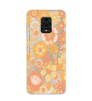 Redmi Note 9 Pro/Note 9S Uyumlu Çiçek Desenli Şeffaf Telefon Kılıfı