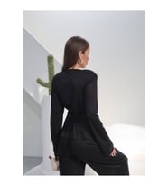 Kadın Mark Soft Viskon Kumaş Vatkalı Uzun Kol T-Shirt Paça Lastikli Takım