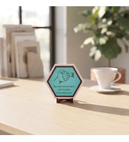 Süper Kahraman Babalar İçin Tasarlanmış Temalı Yazılı Masaüstü Süsü Anlamlı Modern Dekoratif Parça 10x10 cm, Turkuaz