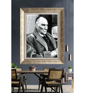Gümüş Çerçeveli Atatürk Tablo ds148