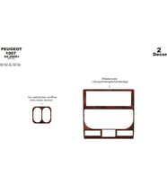 Meriç® Peugeot 1007 Ön Torpido Kaplama Maun 2 Parça 2005-› (Maun)